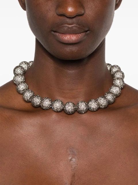 Balenciaga Quantum beaded choker necklace - Silver