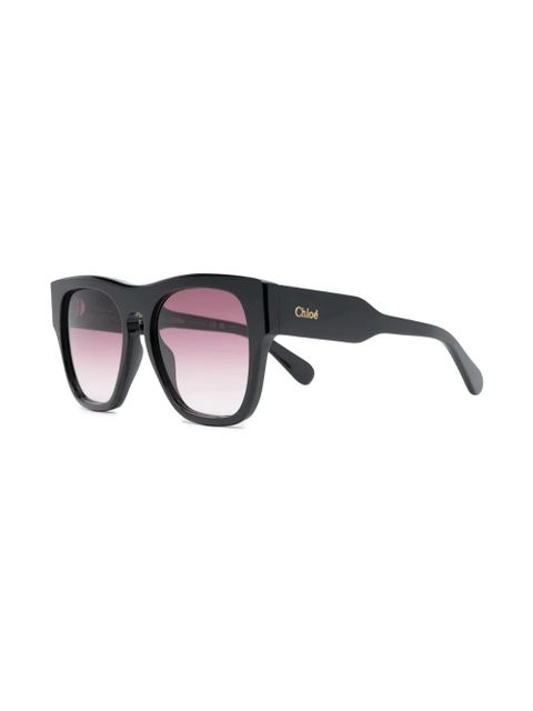 Chloé Eyewear polished square-frame sunglasses - Black - zdjęcie produktu nr 2