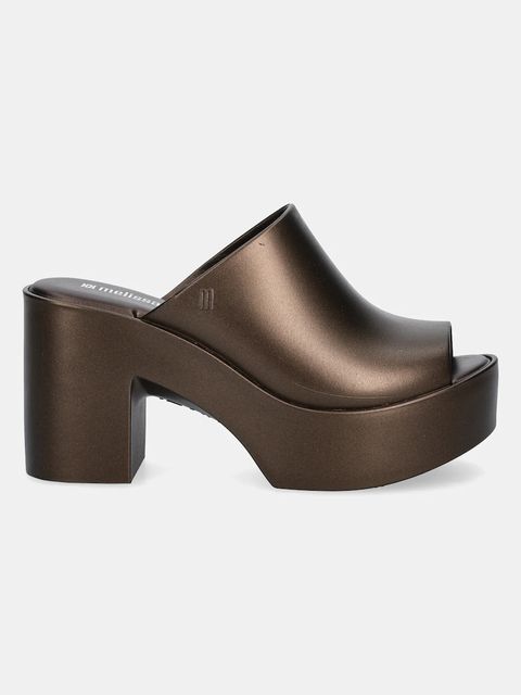Melissa klapki MELISSA MULE HYPE METALLIC AD damskie kolor brązowy na słupku M 36497.BI597 - zdjęcie produktu nr 2