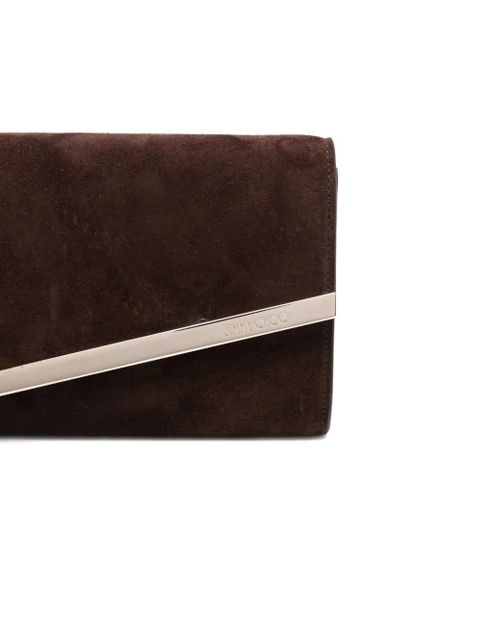 Jimmy Choo envelope suede clutch bag - Brown