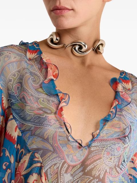 ETRO swirl choker necklace - Silver - zdjęcie produktu nr 2