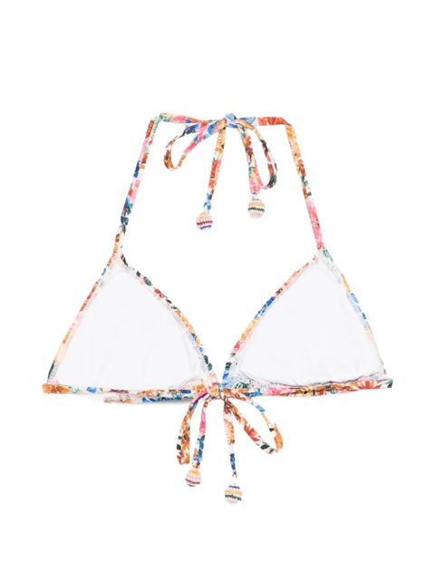 FARM Rio floral triangle bikini top - White - zdjęcie produktu nr 2