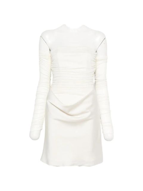 ROTATE BIRGER CHRISTENSEN ruched mesh mini dress - Neutrals - zdjęcie produktu nr 1