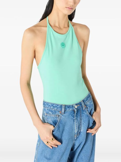 Marine Serre halter-neck top - Green