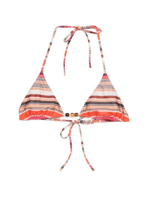 Faithfull the Brand Leone striped-pattern bikini top - Orange - zdjęcie produktu nr 1