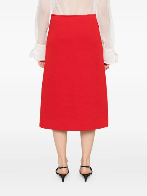 Jil Sander pocket-detail A-line skirt - Red - zdjęcie produktu nr 2