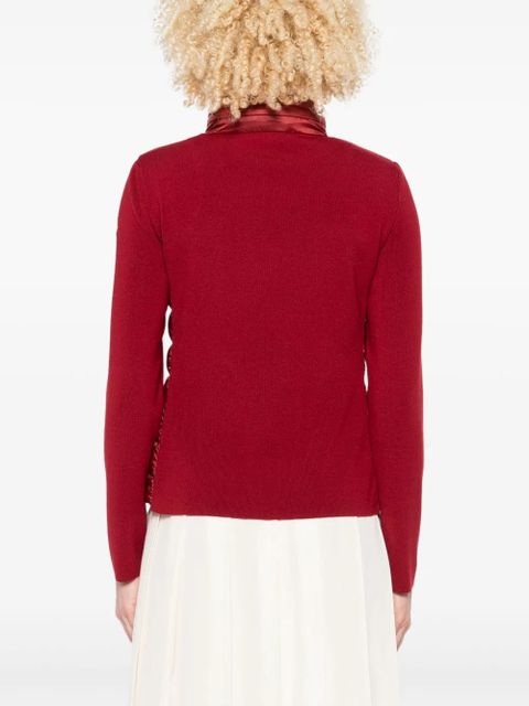 Moncler padded-front knit jacket - Red - zdjęcie produktu nr 2