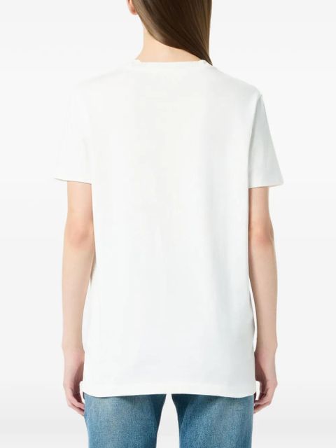 Blumarine dolphin-print jersey T-shirt - White