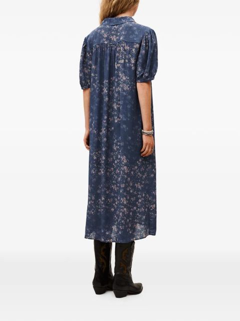 Ba&Sh Norma floral-print shirt dress - Blue
