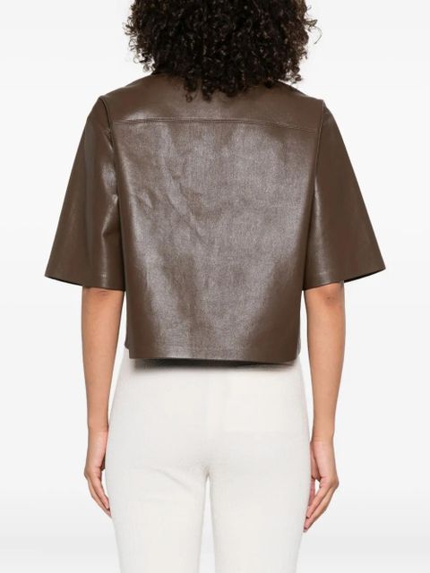 Nanushka Maisie patch-pocket shirt - Brown