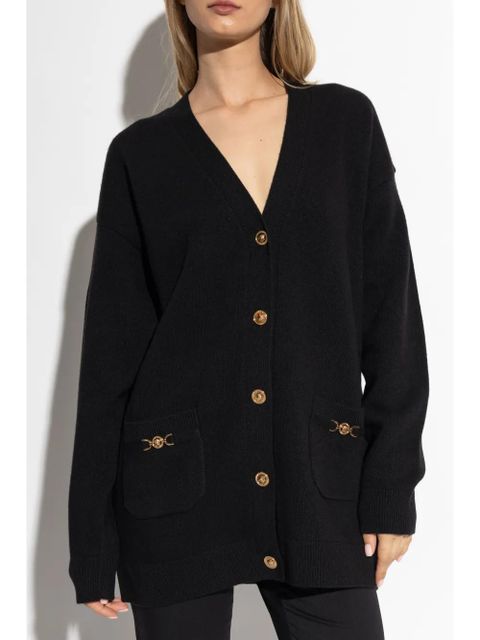 Versace Medusa-button cardigan - Black