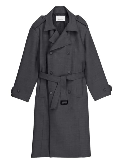 The Frankie Shop plaid-pattern double-breasted coat - Grey - zdjęcie produktu nr 1