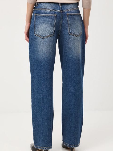 Medicine jeansy bawełniane damskie kolor niebieski