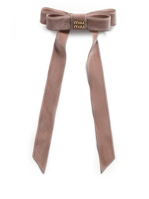 Miu Miu lettering-logo hair clip - Pink - zdjęcie produktu nr 1