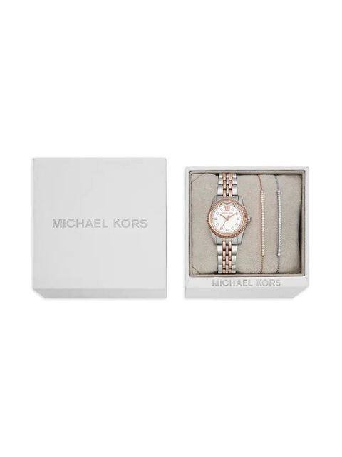 Michael Kors Lexington 26mm watch set - White