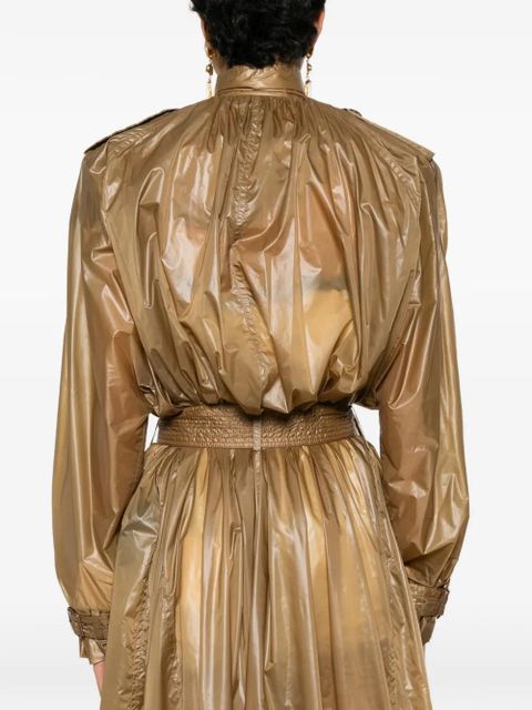 Saint Laurent Lavallière double-breasted belted trench coat - Neutrals