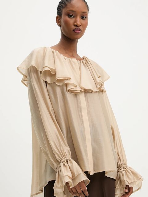 Answear.LAB bluzka damska kolor beżowy gładka - zdjęcie produktu nr 1