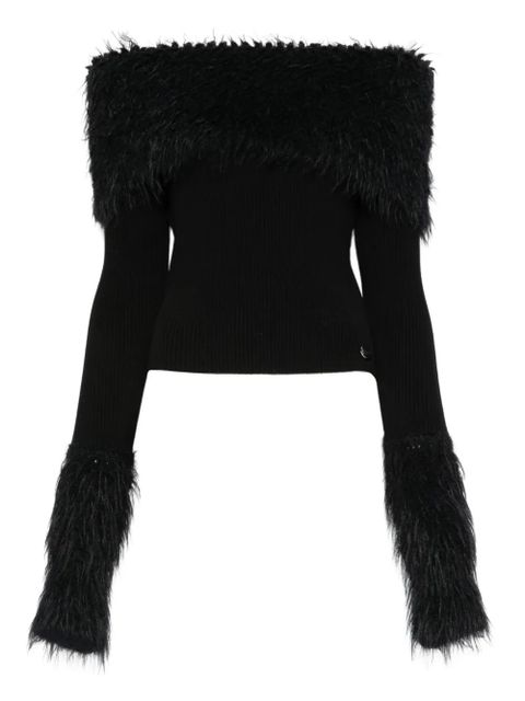 Jean Paul Gaultier shearling sweater - Black - zdjęcie produktu nr 1