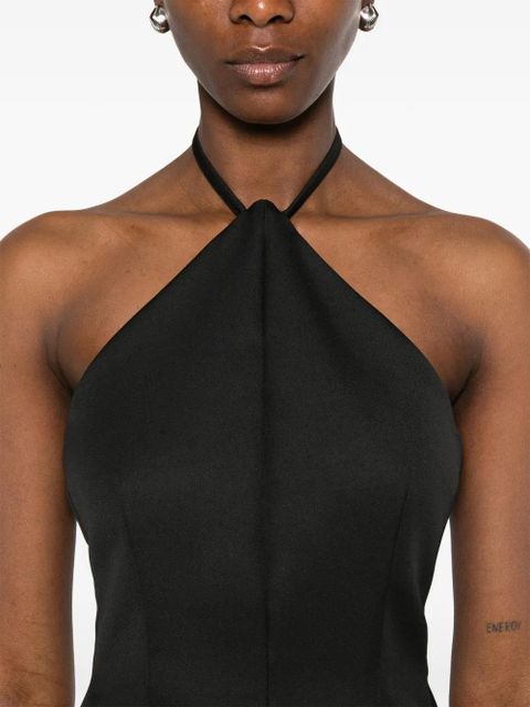 Sportmax Spxpinne halterneck maxi dress - Black