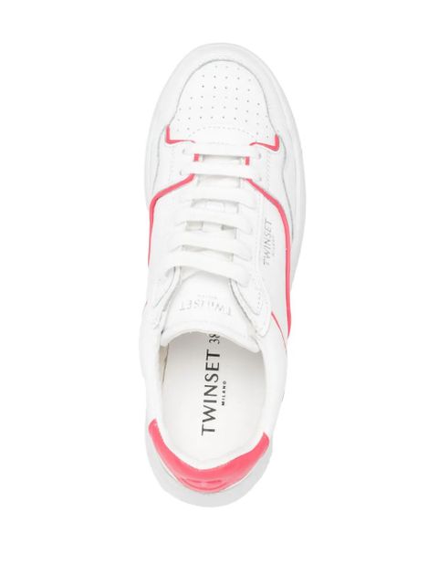 TWINSET low-top leather sneakers - White