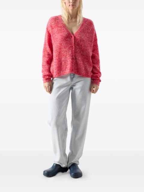 American Vintage Nuggy V-neck long-sleeve wool cardigan - Pink - zdjęcie produktu nr 2