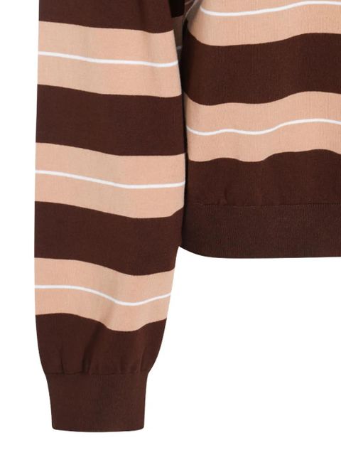 Miu Miu striped polo top - Brown - zdjęcie produktu nr 2