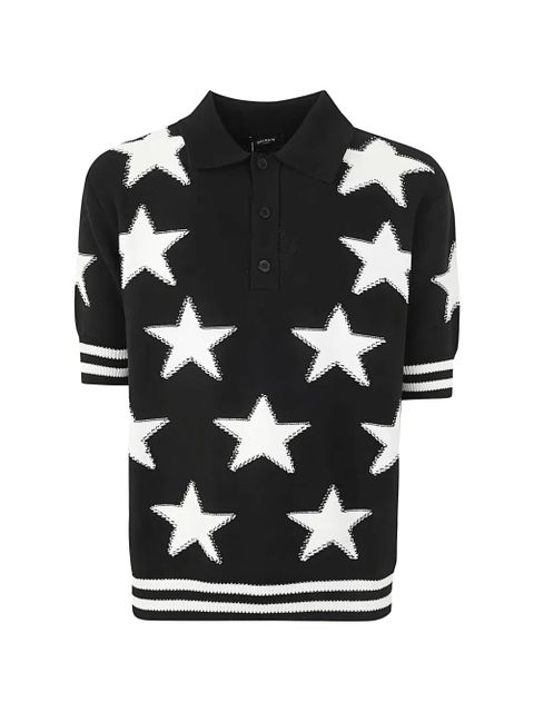 Balmain star-motif polo top - Black - zdjęcie produktu nr 1