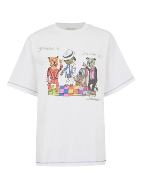 ALEMAIS x Greg Sindel Contessa Disco Dogs T-shirt - White - zdjęcie produktu nr 1