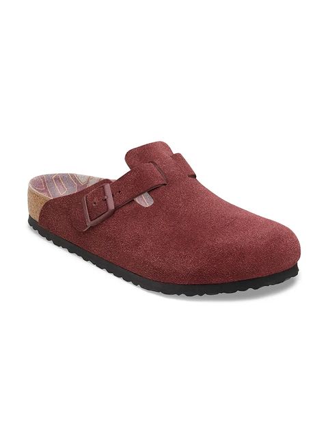 Birkenstock klapki zamszowe Boston Varsity - zdjęcie produktu nr 1