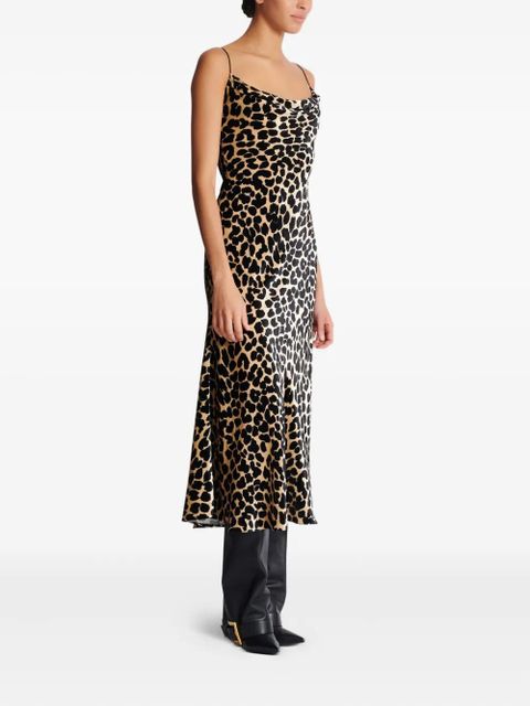 Balmain leopard-print velvet dress - Neutrals