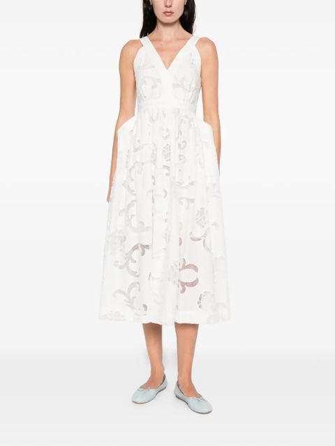SANDRO floral V-neck midi dress - White - zdjęcie produktu nr 2
