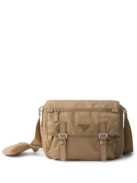 Prada logo-plaque shoulder bag - Neutrals - zdjęcie produktu nr 1