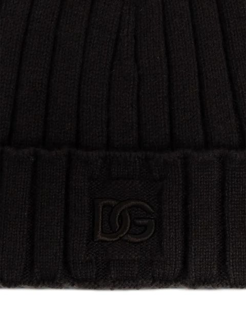Dolce & Gabbana ribbed logo hat - Black