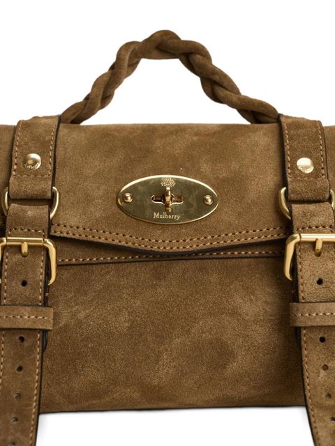 Mulberry braided handle tote bag - Brown