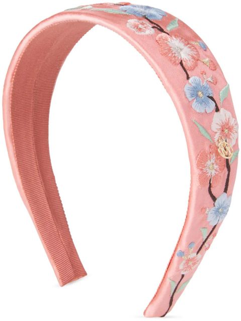 Maison Michel Miwa floral-print headband - Pink - zdjęcie produktu nr 1