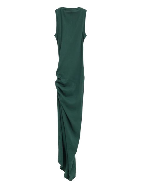 LOEWE draped fine-ribbed dress - Green