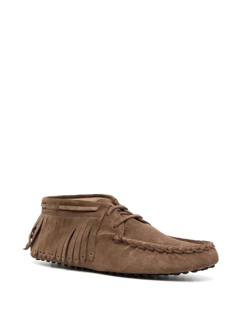 Tod's Gommino fringe-trim desert boots - Brown - zdjęcie produktu nr 2