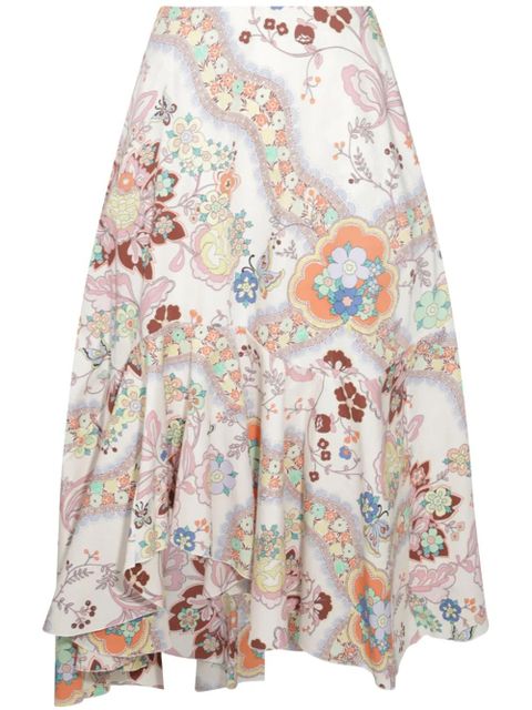 ETRO floral-print midi skirt - Pink - zdjęcie produktu nr 1