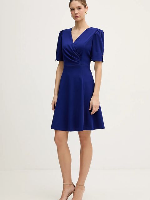 Dkny sukienka kolor niebieski mini rozkloszowana DD6A127A - zdjęcie produktu nr 2