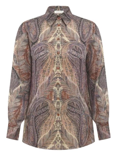 ZIMMERMANN satin shirt - Brown - zdjęcie produktu nr 1