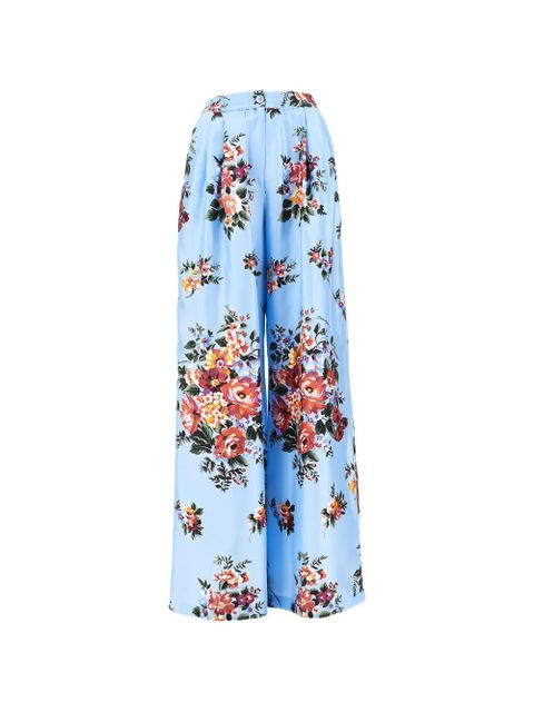 Dolce & Gabbana floral-pattern trousers - Blue - zdjęcie produktu nr 1