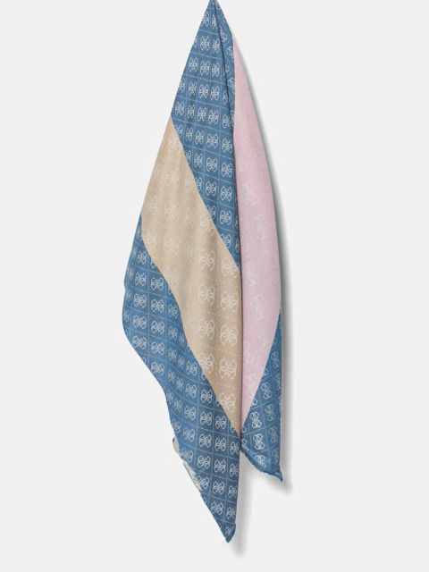 Guess szal damski kolor niebieski wzorzysty AW5312 VIS03