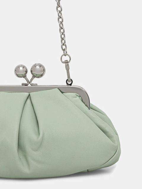 Weekend Max Mara torebka skórzana PRATI kolor zielony 2615511164600