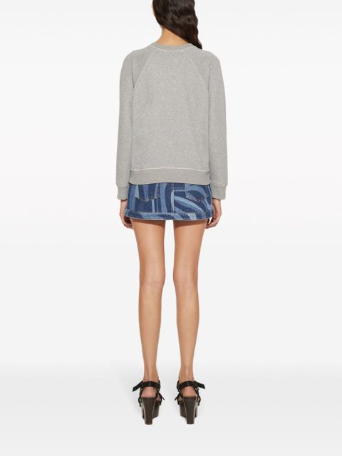 PUCCI logo-embroidered cotton sweatshirt - Grey
