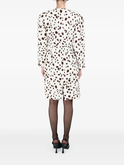 Rowen Rose dalmatian-pattern button-fastening jacket - White