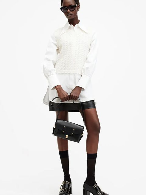 AllSaints koszula bawełniana MOIRA damska kolor biały regular z kołnierzykiem klasycznym W083PB