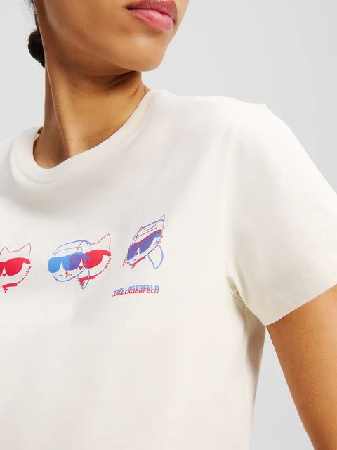 Karl Lagerfeld t-shirt bawełniany IKON