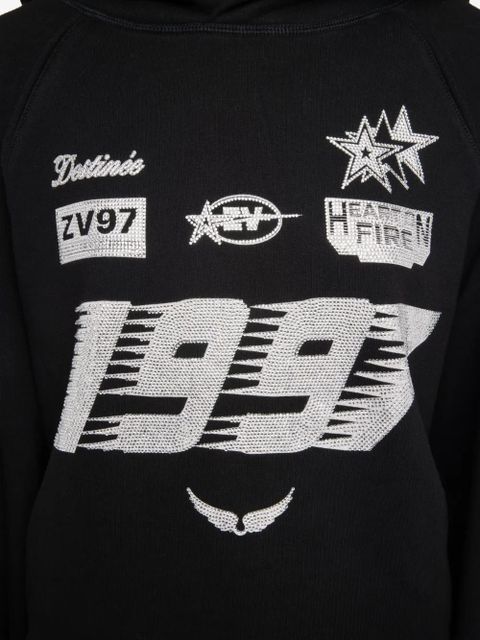 Zadig&Voltaire strass georgys mo multicross hoodie - Black