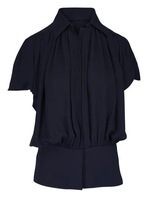 Lanvin pleated-panel short-sleeve top - Black - zdjęcie produktu nr 1