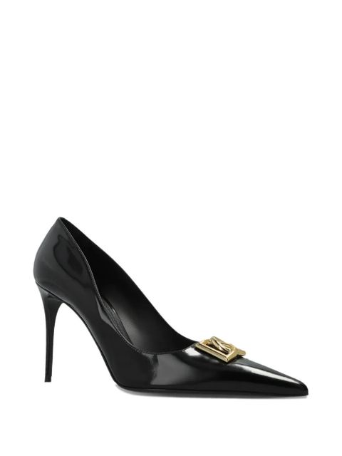 Dolce & Gabbana pointed-toe metal pumps - Black - zdjęcie produktu nr 2